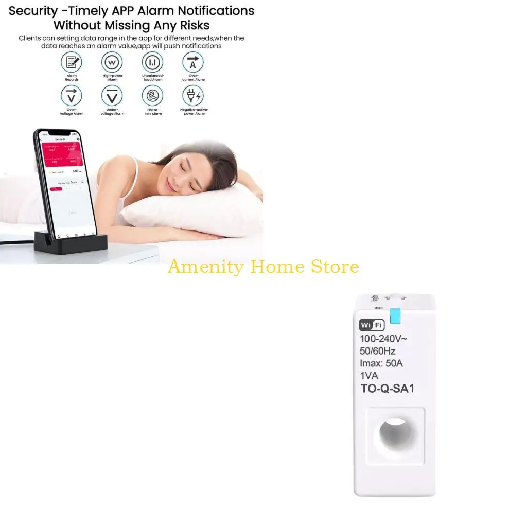 

F26C портативный Wi-Fi датчики энергопотребления, точный инструмент измерения мощности, аксессуар для управления бытовой