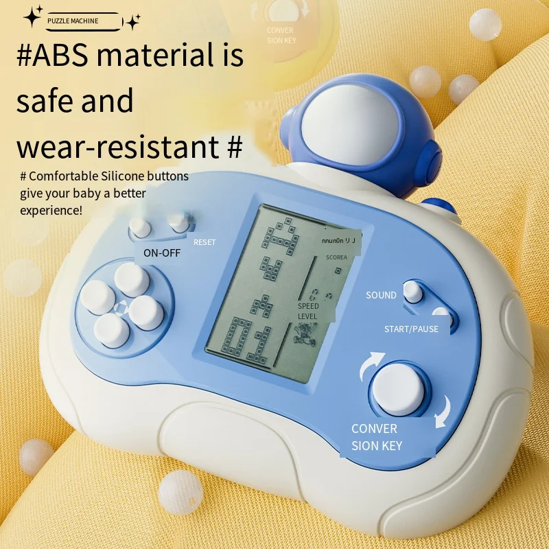 2025 Hot Kids Retro Tetris Handheld Game Console - Cute Animal Press Toy Educational Puzzle Toy for Children Portable Mini Game