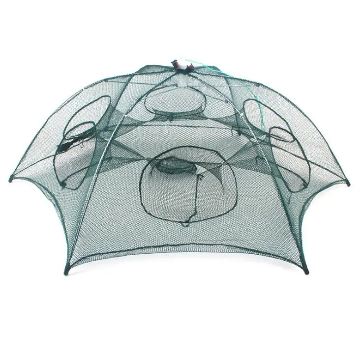 Folded Portable 6 Hole Automatic Fishing Shrimp Trap Fishing Net