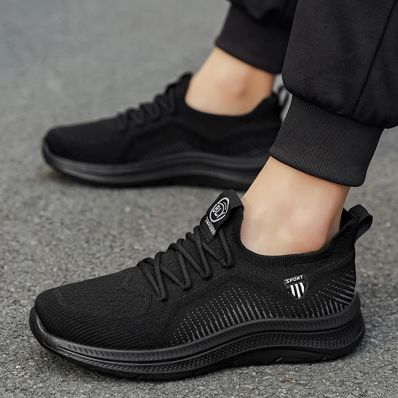 

Men's Fashion Casual Sneakers Breathable Mesh Shock-Absorbing Running Shoes Flying Woven Comfortable Version