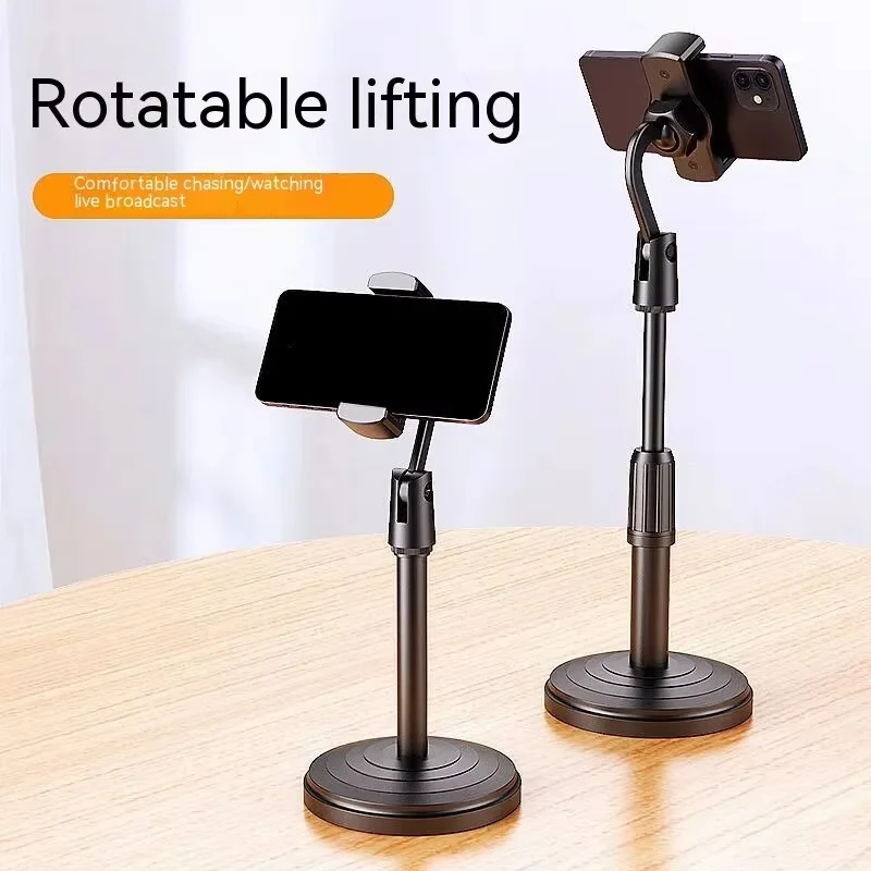 360 °   Suporte de mesa giratório antiderrapante, dobrável e ajustável para celular, para vídeo e transmissão ao vivo, compatível com iPhone, Samsung e Xiaomi.