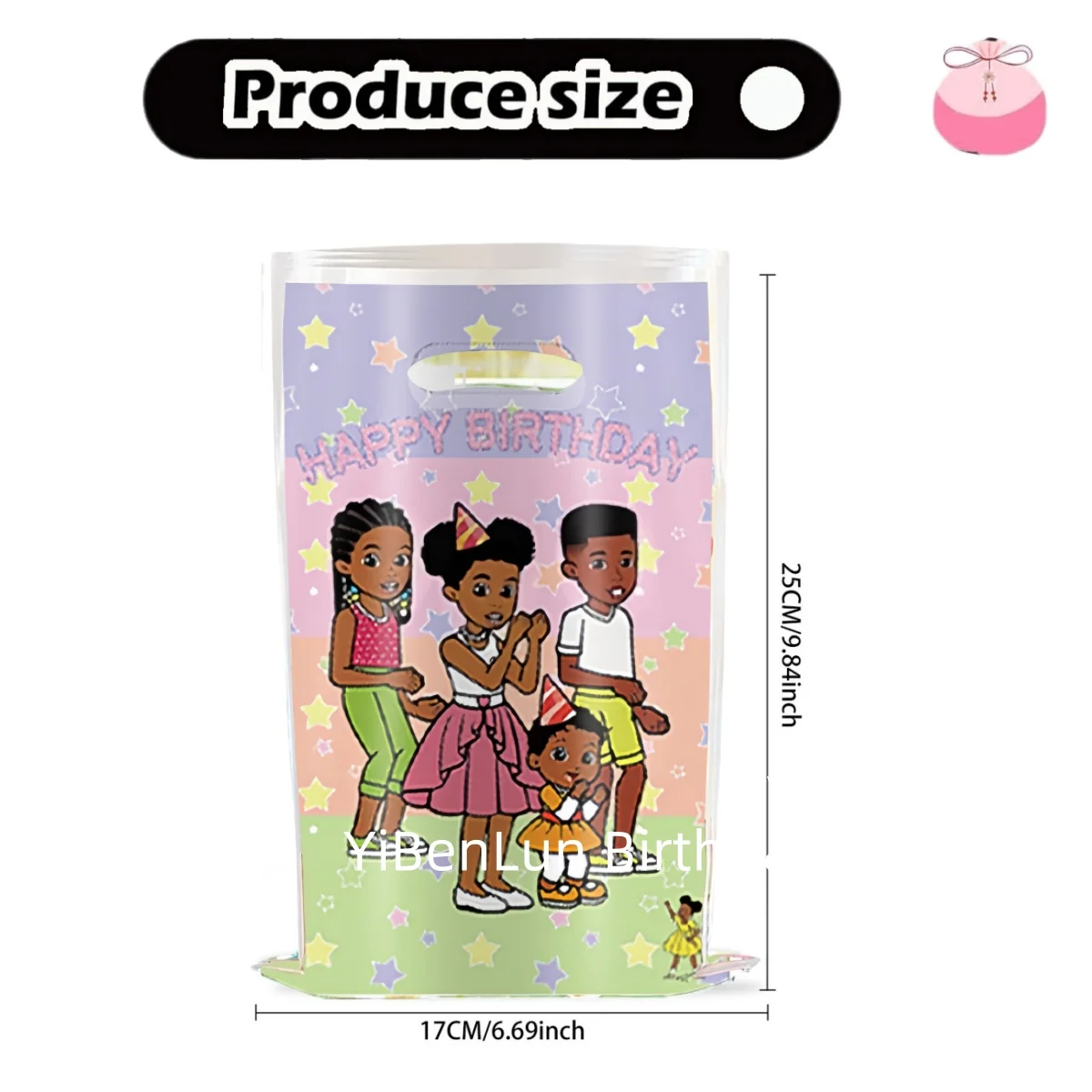 Gracies Corner Gift Bags Birthday Party Decor  Black Girl Goody Biscuit Package Candy Bag Baby Shower Kids Gift Party Supplies