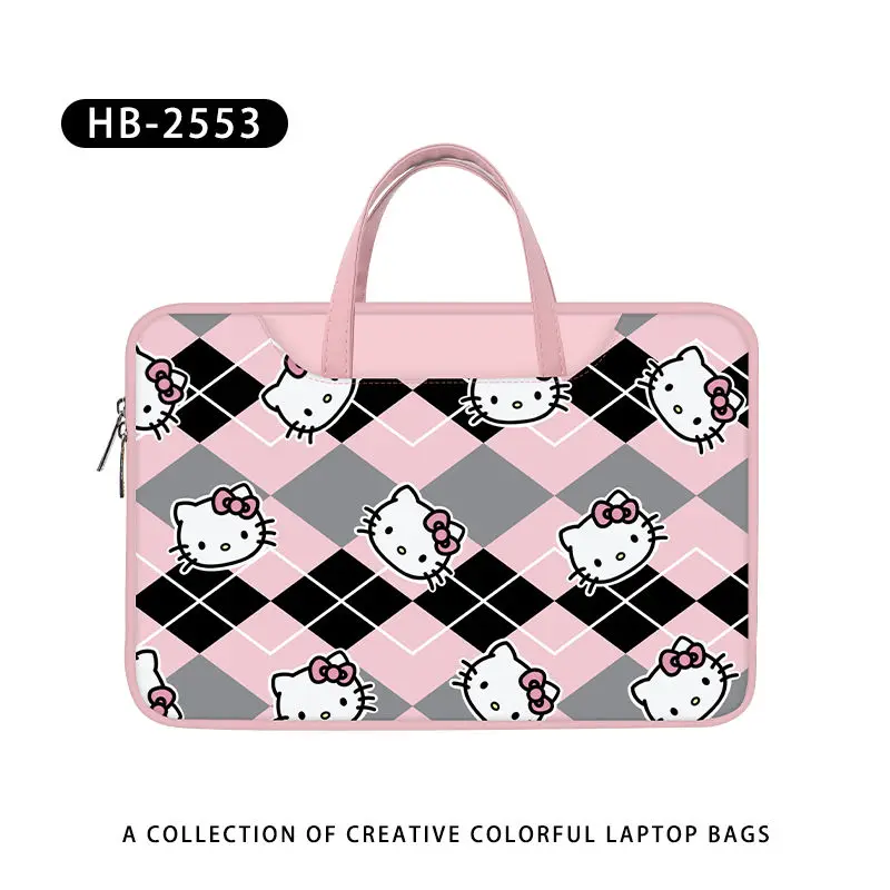 

Anime Sanrio Hello Kitty Creative Notebook Laptop Bag Suitable for Apple Lenovo Huawei 12 14 15 16 Inch Inner Container Tablet