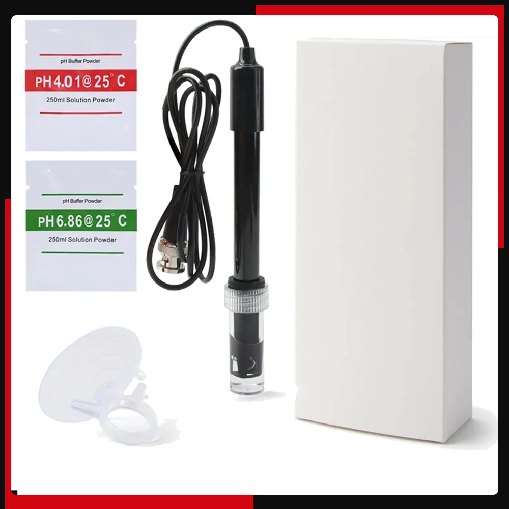 PH-201 PH Replacement Probe Aquarium Hydroponic Laboratory Electrode PH Meter Probe BNC Connector PH Meter Potential Test Sensor