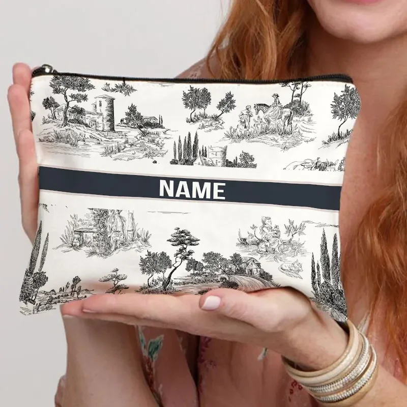 Gepersonaliseerde Custom Print Naam Brief Strandtas Reizen Cosmetische Zak Lente Zomer Vrouw Zak Fashion Designer Party Clutch