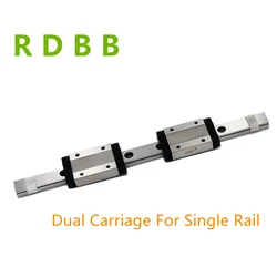 Dual Carriage for Single Rail of MGN7 MGN9 MGN12 MGN15 150 200 250 300 350 400 450 500 600 mm with MGN9H MGN12H MGN9C MGN12C