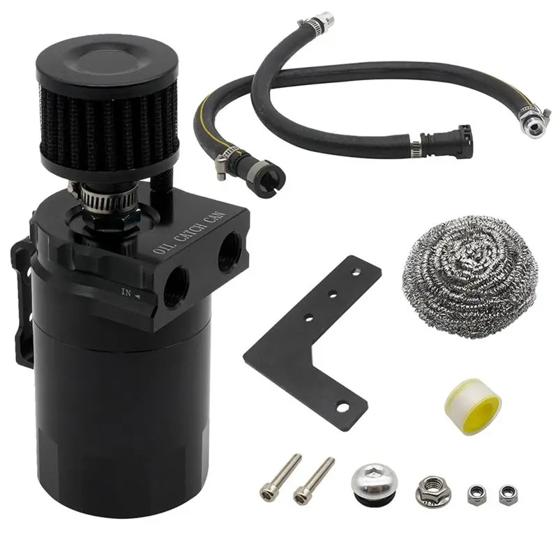 

AEF3-Car Breather Oil Pot Kit With Air Fiter Oil Separator For Chevy Silverado 19-20 GMC Sierra 19-20
