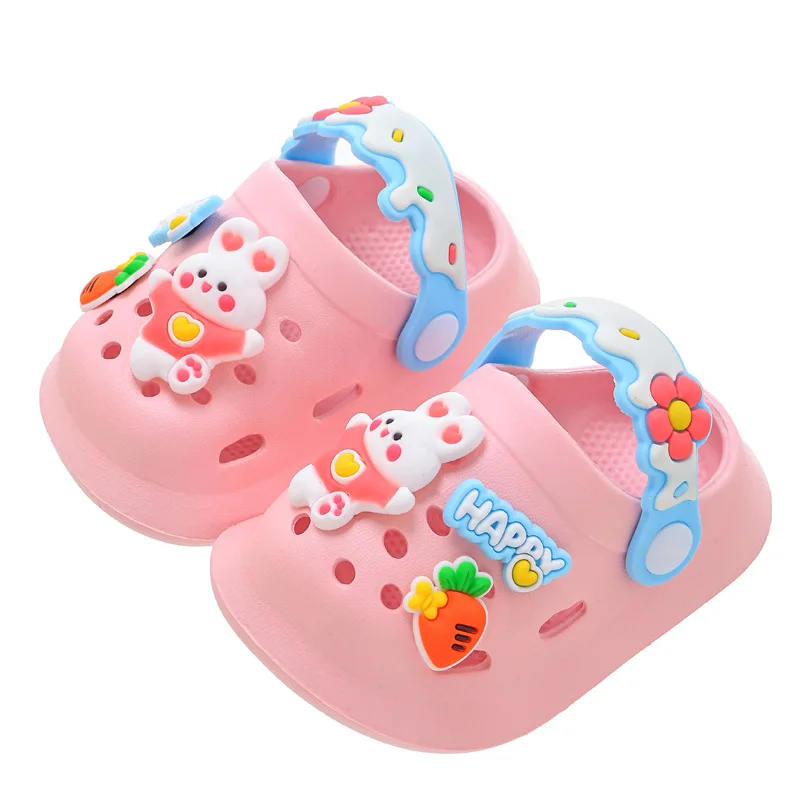 Summer Non-Slip Sandals Garden Beach Slippers Kids Cartoon Cave Hole Sandals Soft Soled Quick Drying Shoes Sandals