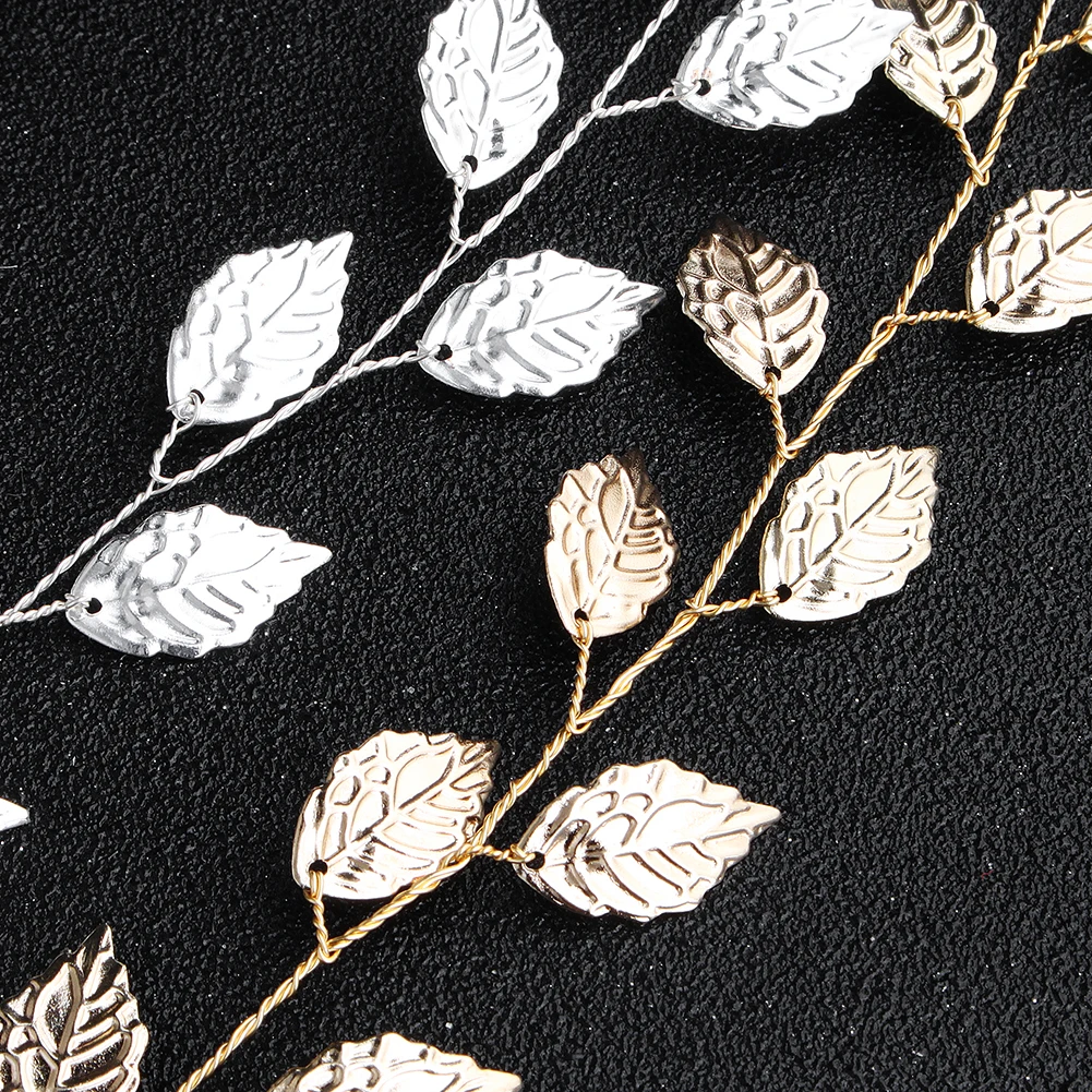 Bride Wedding Hair Accessorie Pearl Rhinestone Headband Floral Leaf Bridal Headpiece Hair Vine Women Tiara Hair Jewelry Gift image 5