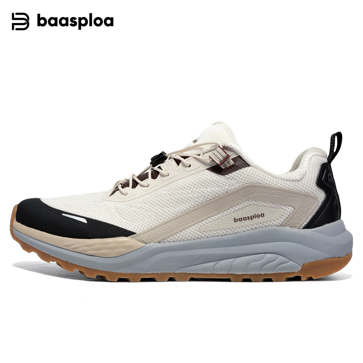 

Baasploa Men Outdoor Sneakers Anti Slip Wear-Resistant Climbing Hiking Shoes Male Comfort Elastic Brand Casual Sneakers