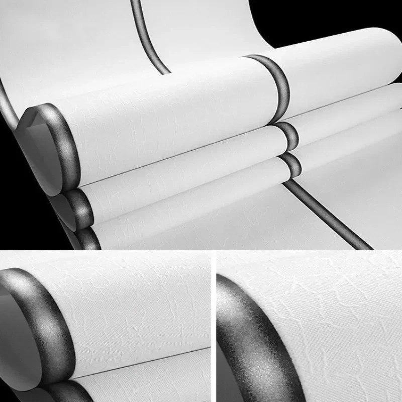 Imagem -06 - Simples Imitação de Pele de Veado Veludo Papéis de Parede Simples Tecido Não Tecido Listra Larga Sala Estar tv Fundo Decoração Papel de Parede