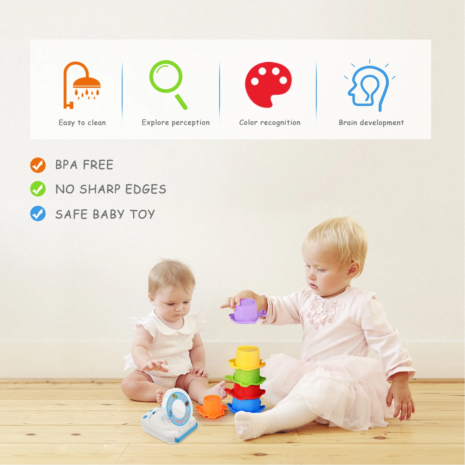 

Simulation Mini CD Machine Home Appliance Toy Player Educational Music Plastic Adorable Plaything Kids Role-play Child