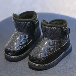 Winter New Kids Snow Boots Plush Warm Girls Short Boots Non-slip Children Girls Boys Student Cotton Shoes