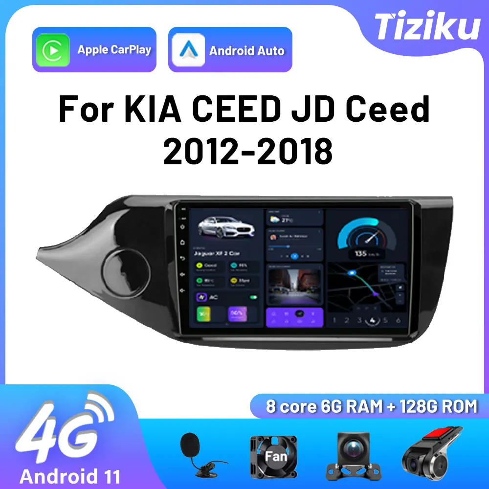 

2 Din Android Car Radio GPS Stereo For KIA CEED JID 2012-2016 Multimedia Video Player 4G WIFI DSP Carplay Subwoofer HD Car Audio