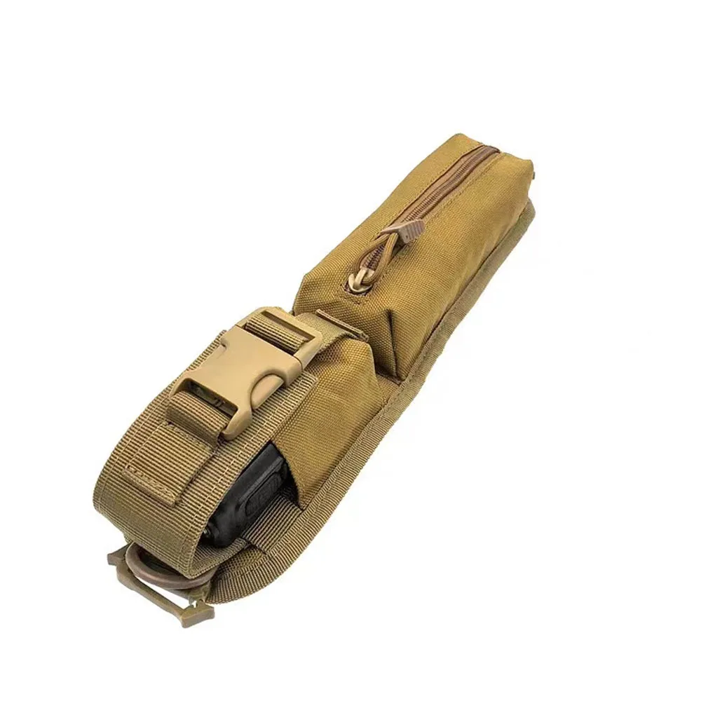 Tactical Molle Shoulder Strap Pouch, Flashlight, Quick Detachable Buckle, Multi Functional Camo, Hunting Accessory Bag