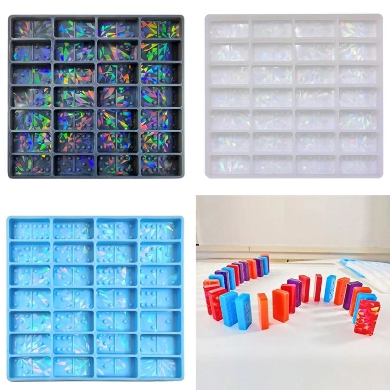 Light and Dominoes Ornament Mold Used for Resin Casting Jewelry Making