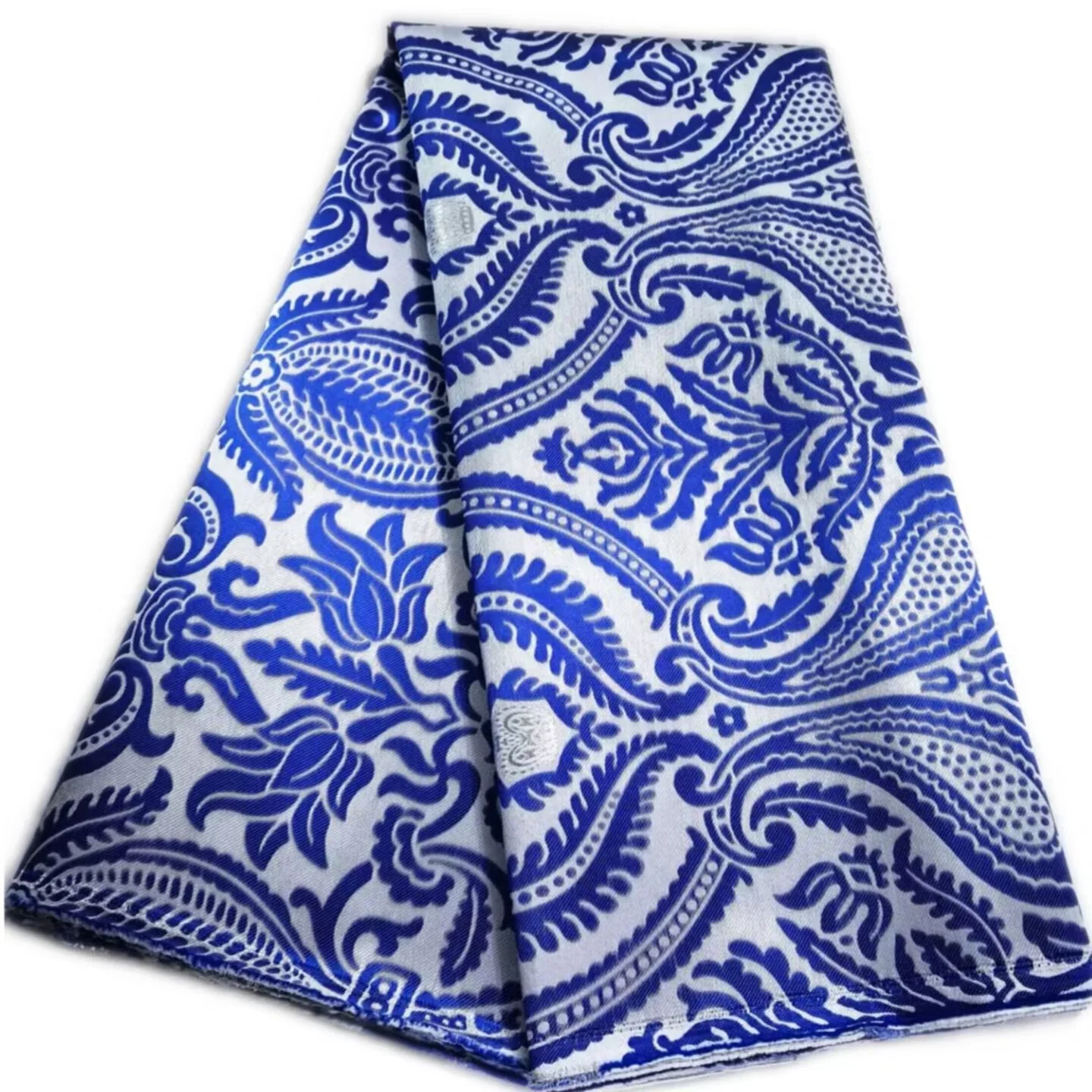 

African Damask Aso Oke Fabric 5Yards Thick Quality 2026 Jacquard Brocade Fabrics Sew For Nigerian Wedding Headtie Aso Obi Wear