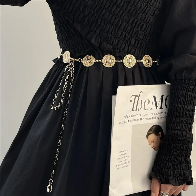 Quality Elegant Waist Chain for Women Metal Fashion Accessory Gold and Silver