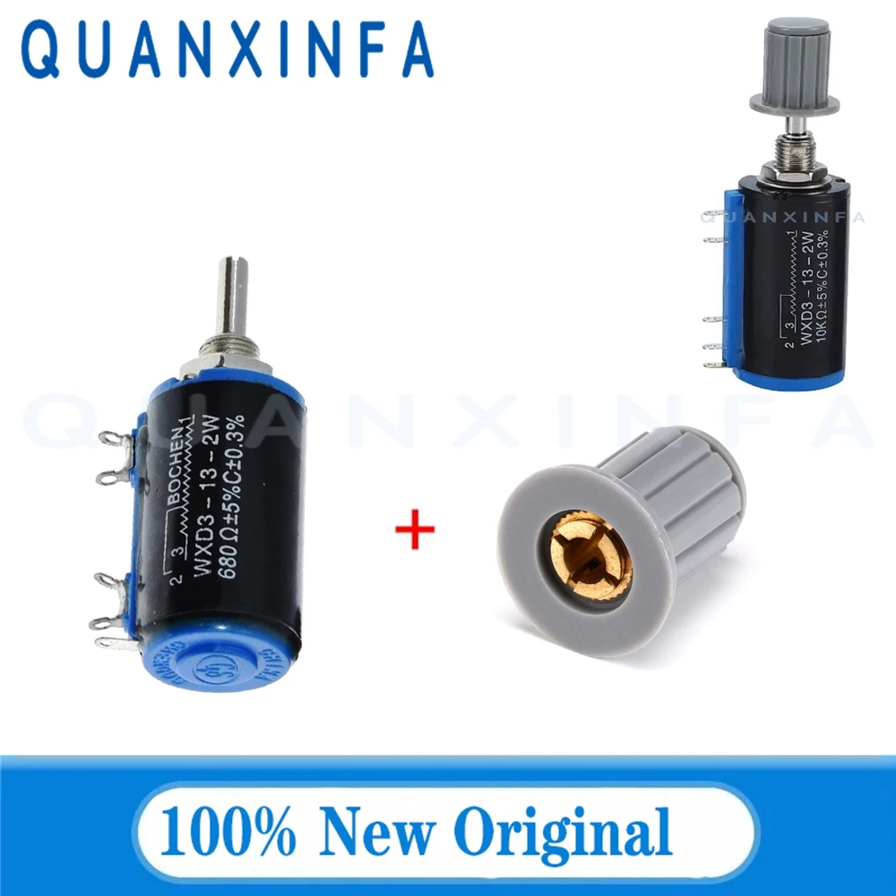 WXD3-13-2W 1Set 103 Shaft Dia 100R/1K/2.2K/3.3K/4.7K/5.6K/10K/22K/33K/47K/100K Ohm Rotary side Multiturn Potentiometer