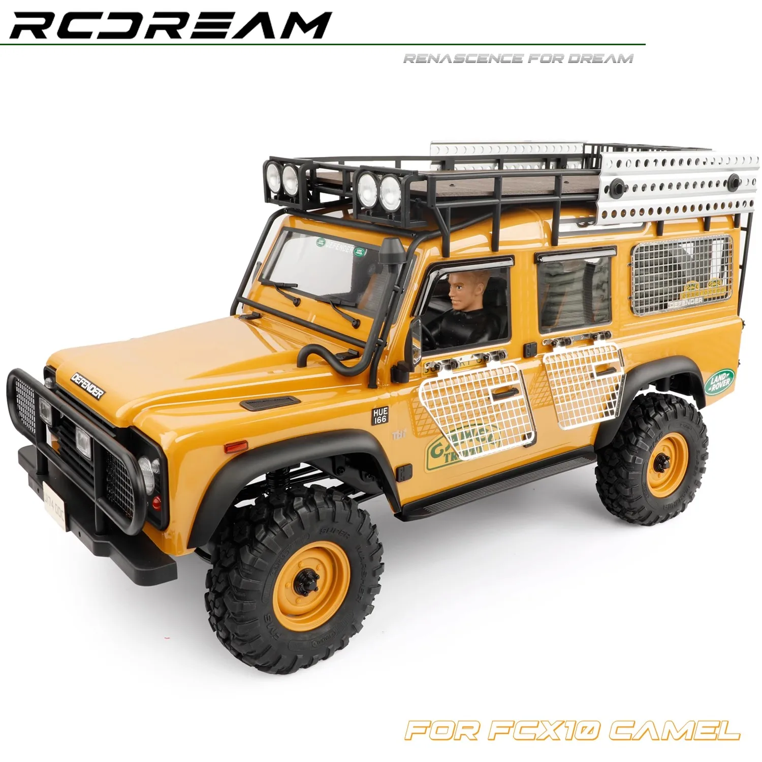 RCDream FCX10 Camel Cup Defender Janela dobrável malha dobrável malha protetora janela lateral malha defensor