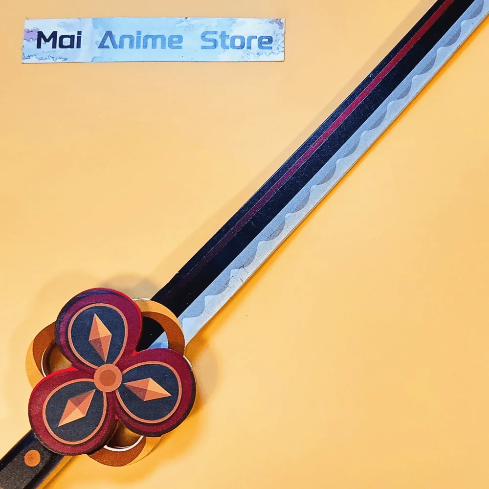 70cm anime genshin impacto katana chiori cosplay prop espada sabre faca ninja de madeira tamanho real japonês katana brinquedo afiado presente