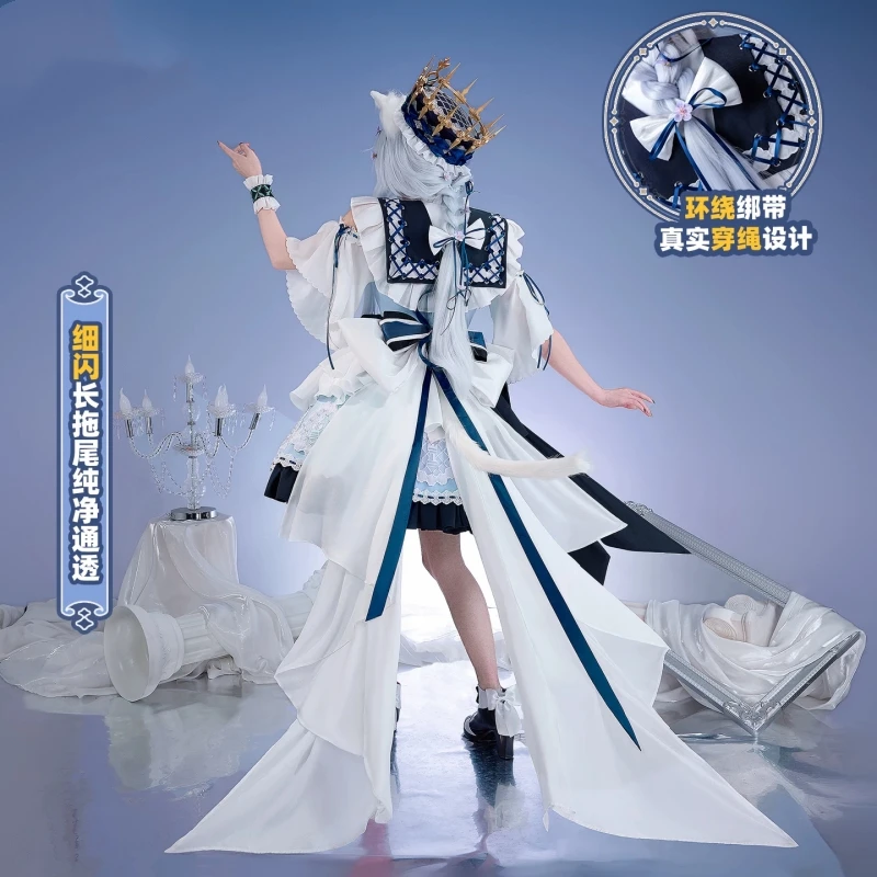 

Game Arknights Rosmontis Cosplay Costume Anime Women Fashion Dress Hat Comic-con Halloween Party Suit Role Play Clothing New