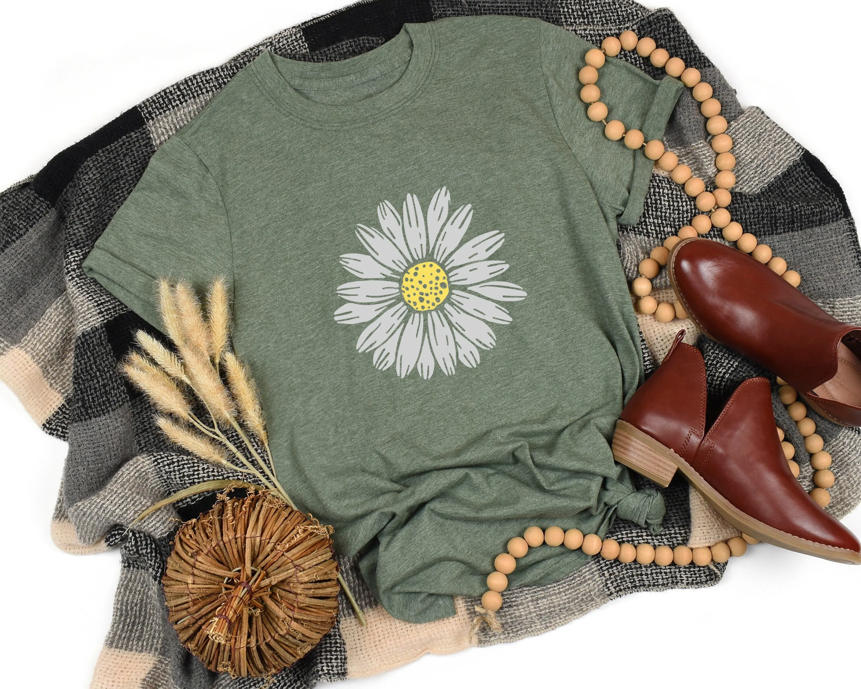 Cute Daisy T Shirt Wildflower Women Floral Birth Month Flower Spring Apparel For Nature Lovers