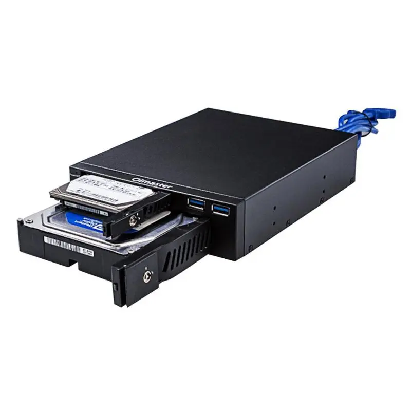 MR-6203 2.5/3.5 Inch Internal HDD SSD  Box Dual USB Optical Drive Mobile Rack Station Hard Disk Enclosure for Desktop PC Com