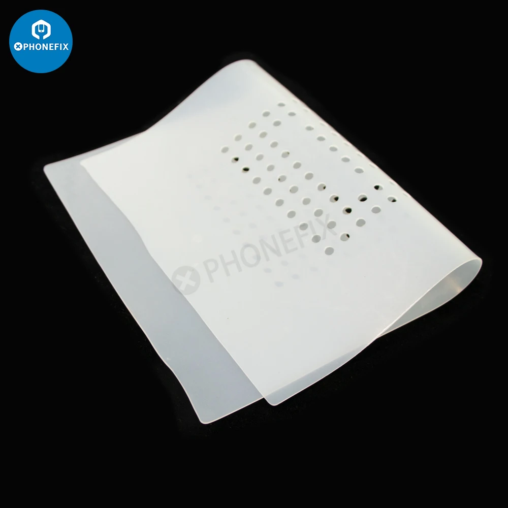 Non-Slip Silicon Rubber Pad Mat For Pad Mobile Phone LCD Screen Vacuum Suction Separator Heat Insulation Silicon Pad with Holes