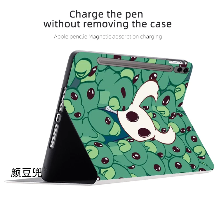 Hollow Knight Anime Game For Samsung Galaxy Tab S10 FE plus  S9 FE  Case S7 S8 Plus Tri-fold stand Cover Galaxy tab s6 lite