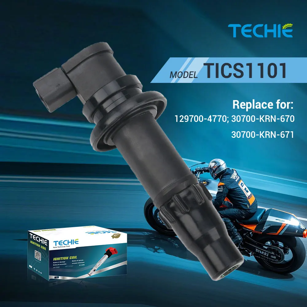 

1PC Motorcycle Ignition Coil TICS1101 Replace for 129700-4770 30700-KRN-670 30700-KRN-671 1297004770 30700KRN670 30700KRN671