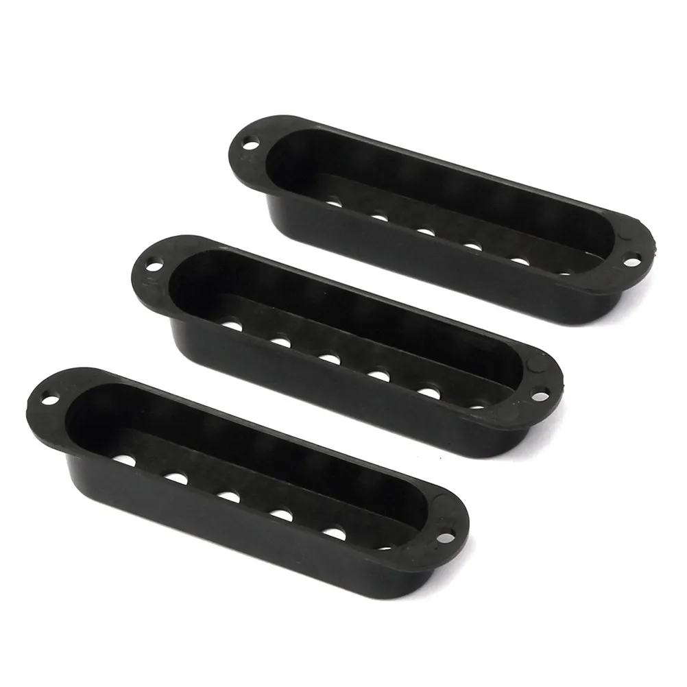 3Pcs Electric Guitar Pickup Case ABS Plastic Hard Shell Cold Spray Paint Finish 52Mm Ponticello for Single Coil Humbucker