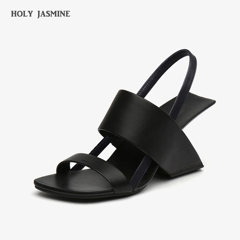 Gladiator Sandals Women Fretwork Strange Heel Women Sandals Summer Wedge Womens Shoes Sandals Women 2022 8cm High Heels Shoes