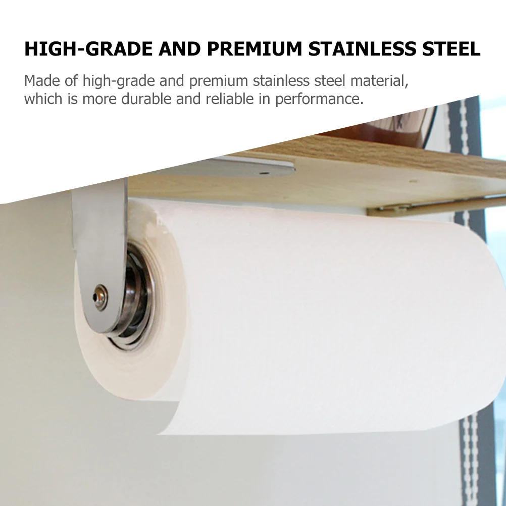 

Stainless Steel Wall Mount Toilet Paper Holder Multipurpose Roll Paper Rack Bathroom Kitchen Shelf Organizer Kitchen Supplies