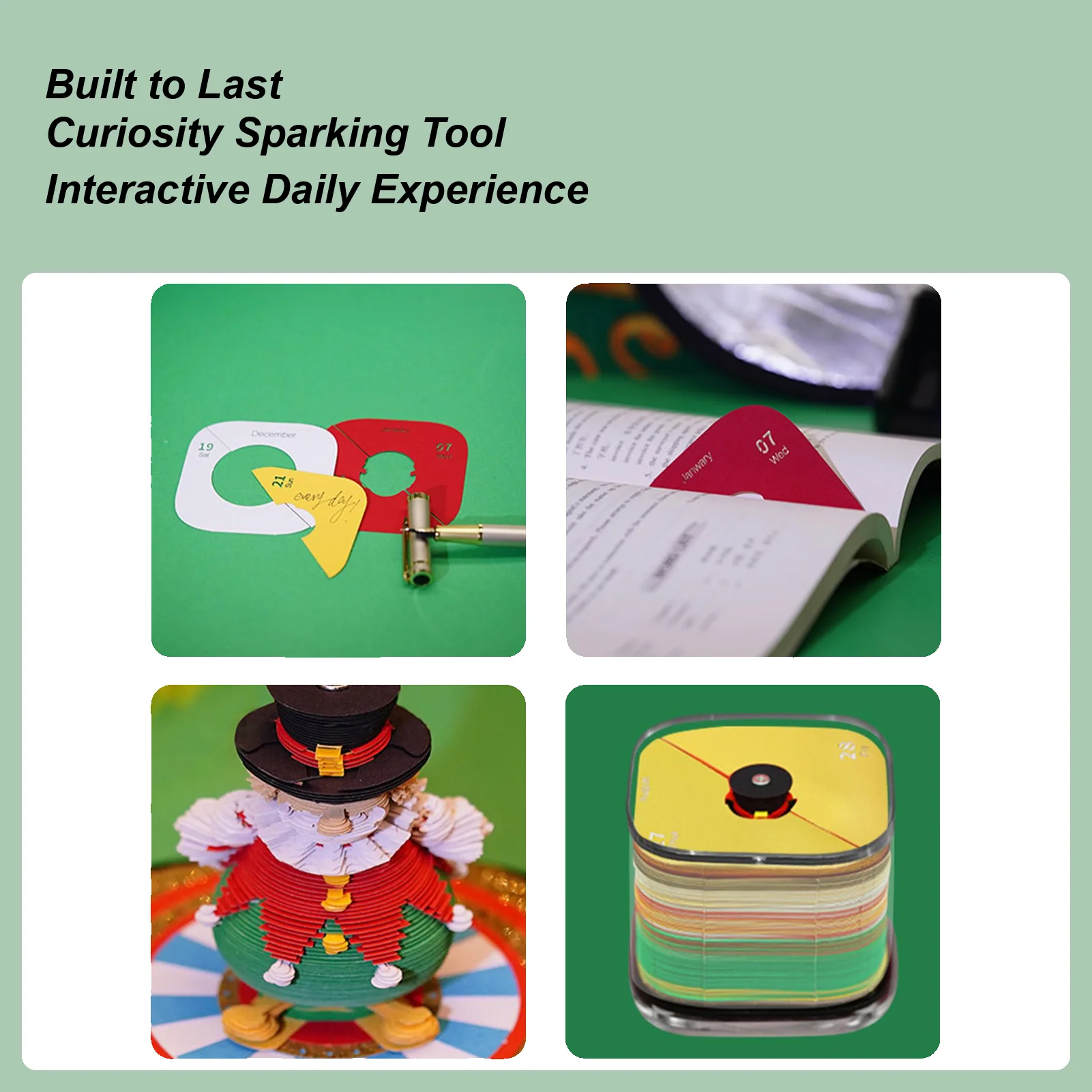 Timepiece Calendar 3D Clown Cutout Art Calendar Memo Pad Organizer Schedule Notepad For Time Management Daily Planning Chore