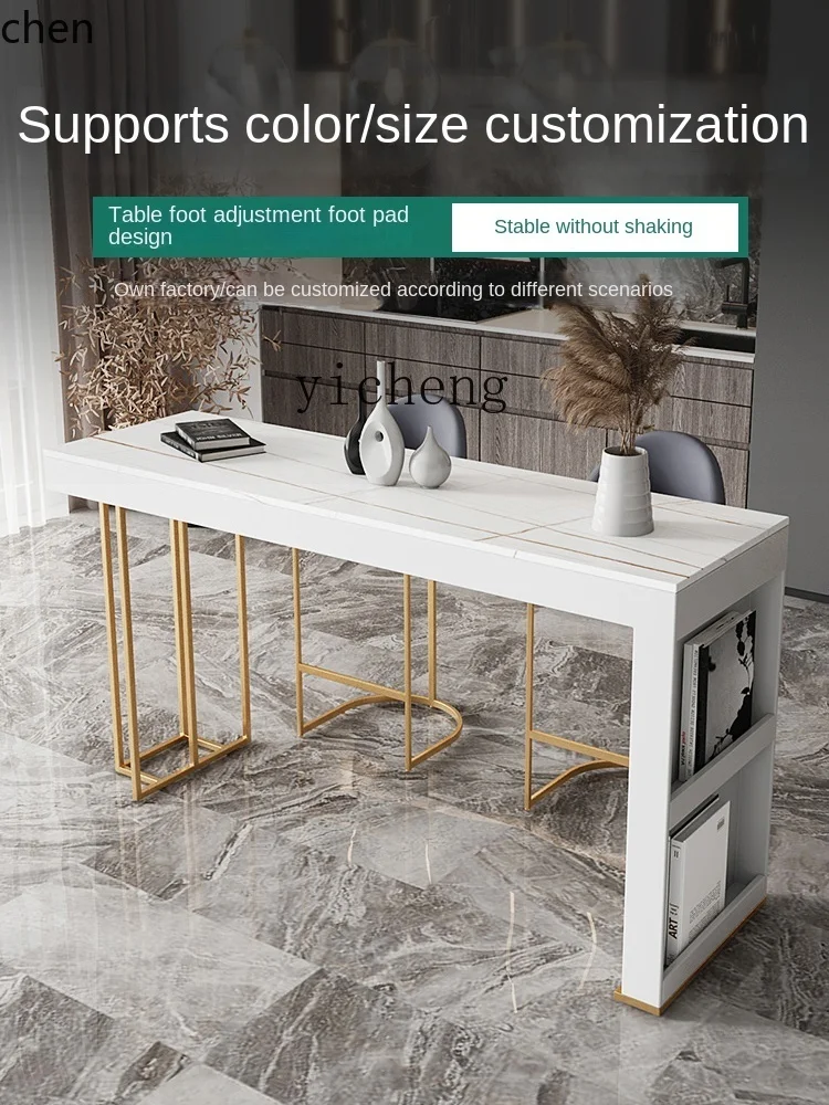 YFY Home Partition Wall Long Table Moderne minimalistische Stehtisch- und Stuhlkombination