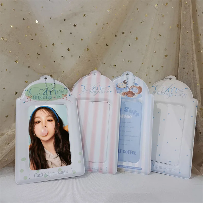 6-дюймовый держатель для открыток из ПВХ для коллекции открыток Kpop Idol Album Fine Photo Card Display Frame Lomo Card Collection Card Holder