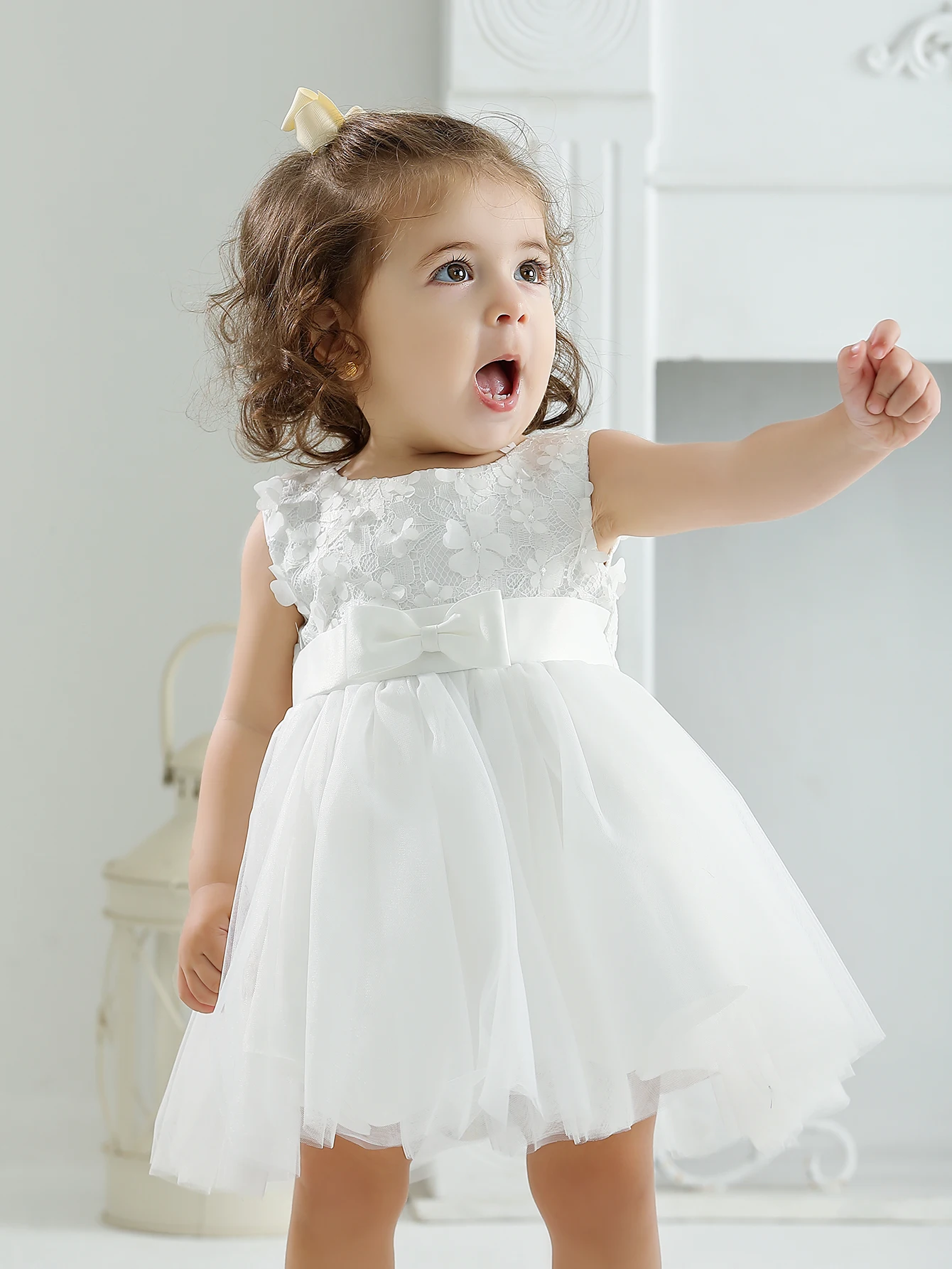 White Christening Dress for Baby Girl Baptism Dress Birthday Princess Clothes Christening Gowns Baby Dress 12 to 18 Months