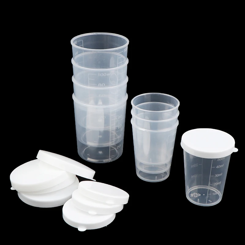 10PCS/set Clear Liquid Pill Measuring Cups 50/100ml Travel Pill Box Medicine Organizer Holder Cup Container For Liquid Medicine