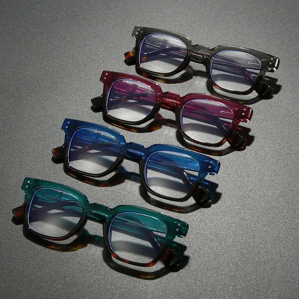 

2026 New Anti-Blue Light Presbyopia Eyewear Unisex Fashionable Square Frame High-Definition Reading Glasses Diopter 0 To +4.0