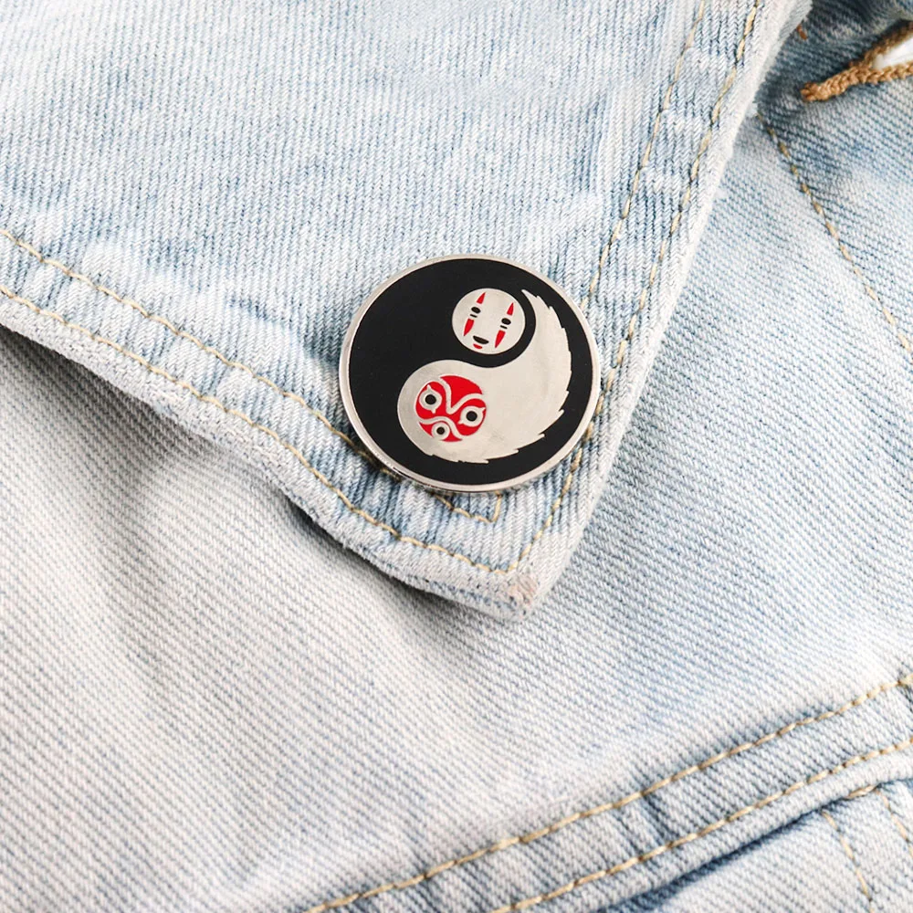 Yin Yang Badge Fantasy Adventure Animated Movie Inspiration Enamel Pin view 4