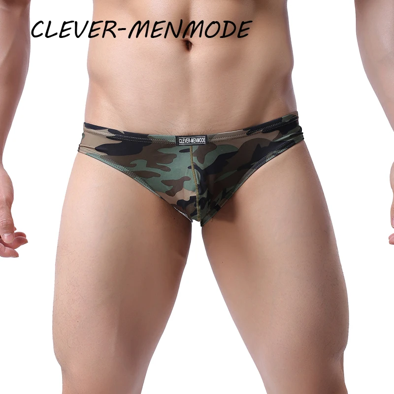 Venda quente homem camuflagem briefs roupa interior masculina shorts sexy cuecas masculinas troncos para homens biquíni shorts calzoncillos