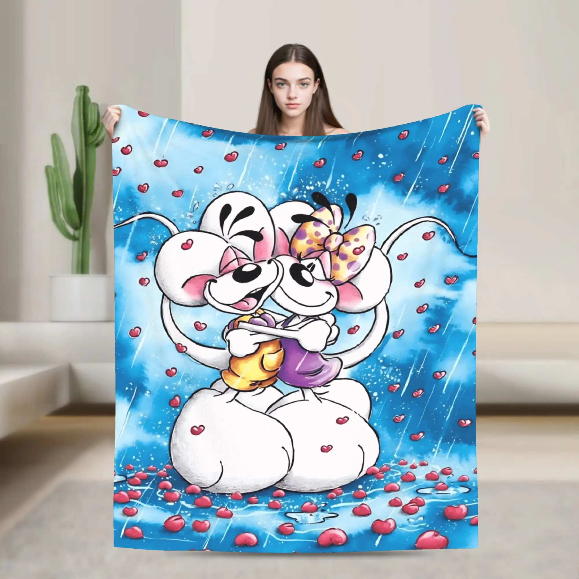 Cartoon Diddl Diddlina Warm Blankets  Picnic Plush Bedding Throws Street Trend Couch Chair Flannel Bedspread Sofa Bed Cover