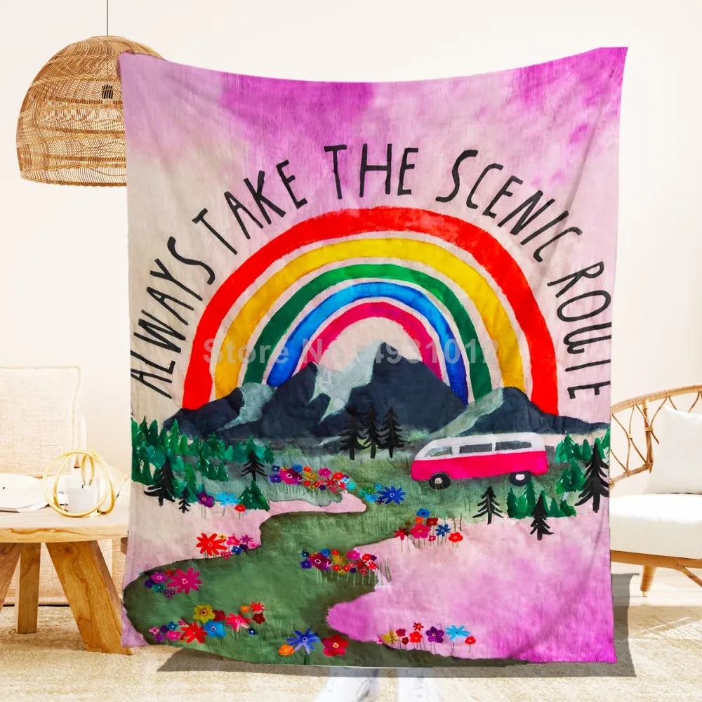 Always take the scenic roule colorful life Baby Swaddle Blanket Soft Children Boy Girl Gift Throw Sofa Bed Cover Home Textile