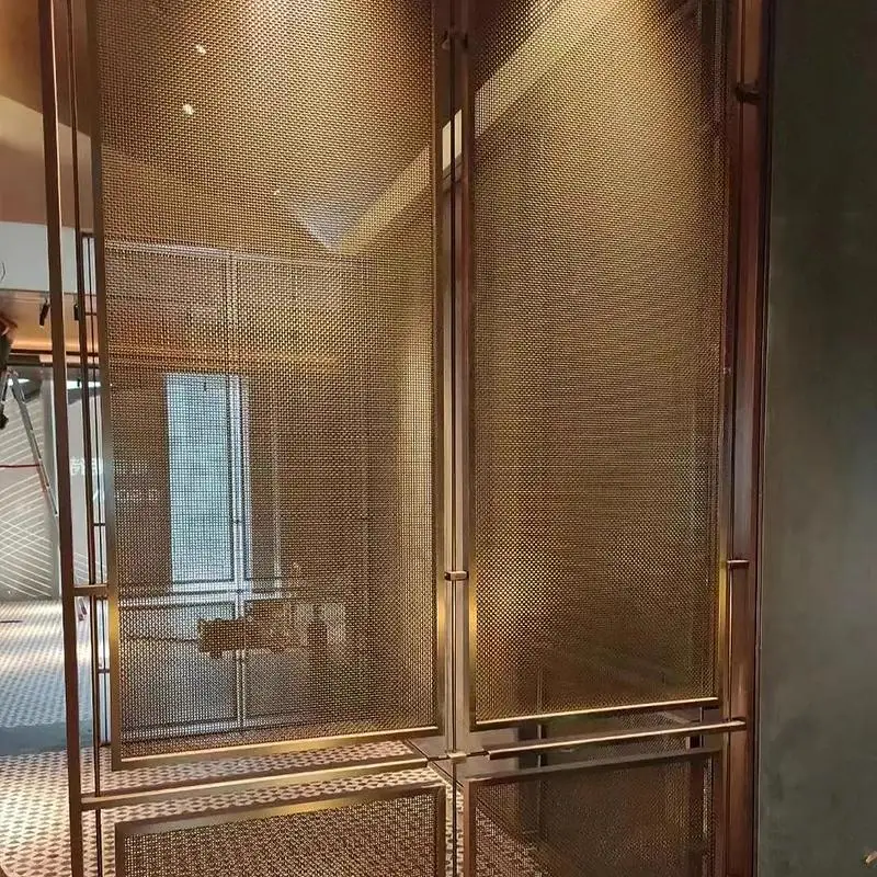 Metal mesh decorative mesh partition screen vertical curtain stainless steel curtain curtain wall curved ceiling woven mesh