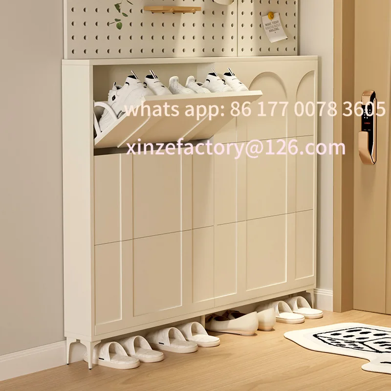 

Customizable tipping bucket shoe cabinet ultra-thin 17CM small apartment, multi-layer entrance cabinet