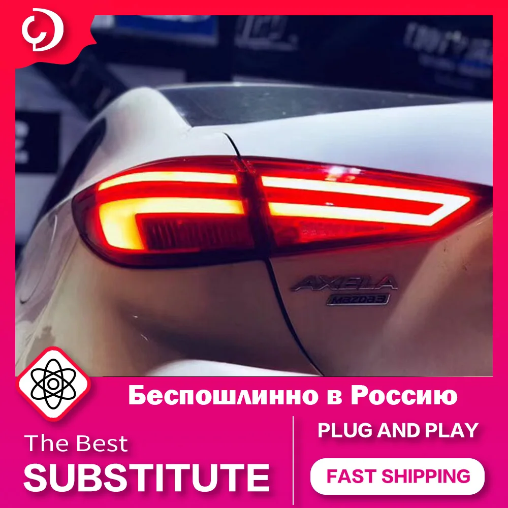 AKD Car Styling Taillights for Mazda 3 Mazda3 Axela 2014-2019 LED Tail Light DRL Tail Lamp Turn Signal Rear Reverse Brake