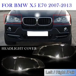 Car Headlight Cover For BMW 5 Series X5 E70 2007-2013 Clear Light Shell Lampshade Transparent Lens Glass Car Accessories