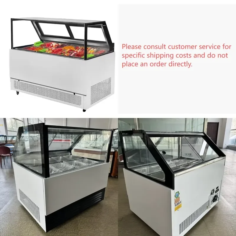 Italian Batch Gelato Deep Ice Cream Display Freezer Case Table Top Showcase Cabinet Fridge Store for Gelato Machines