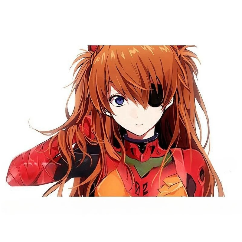 Evangelion del nuevo siglo: pintura autoadhesiva impermeable Asuka circundante, pegatinas decorativas para coche, pared, ordenador y equipaje